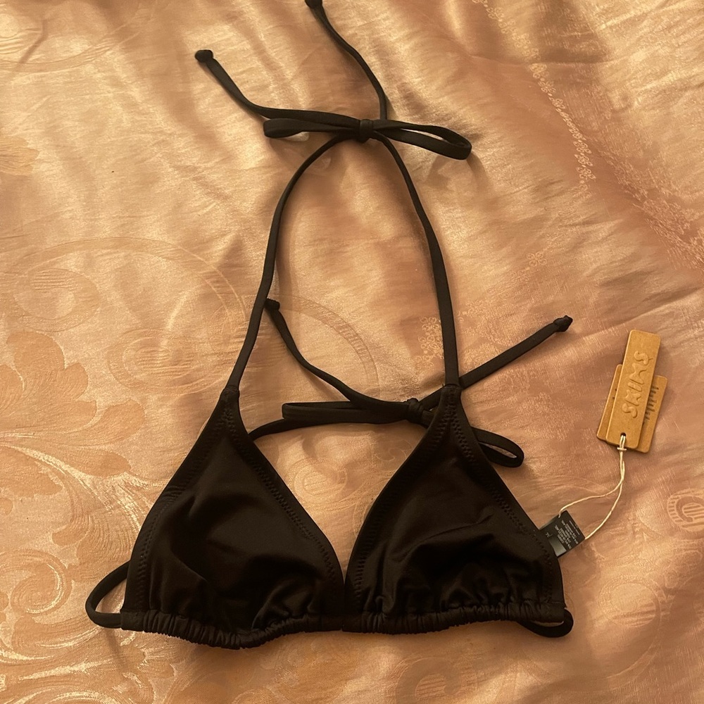 Skims swim black triangle top XS